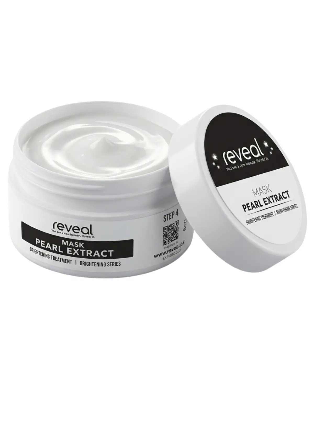 Reveal SalonGlow Step 4 Pearl Extract Mask 120g, brightening face mask from the 6 step facial kit pakistan