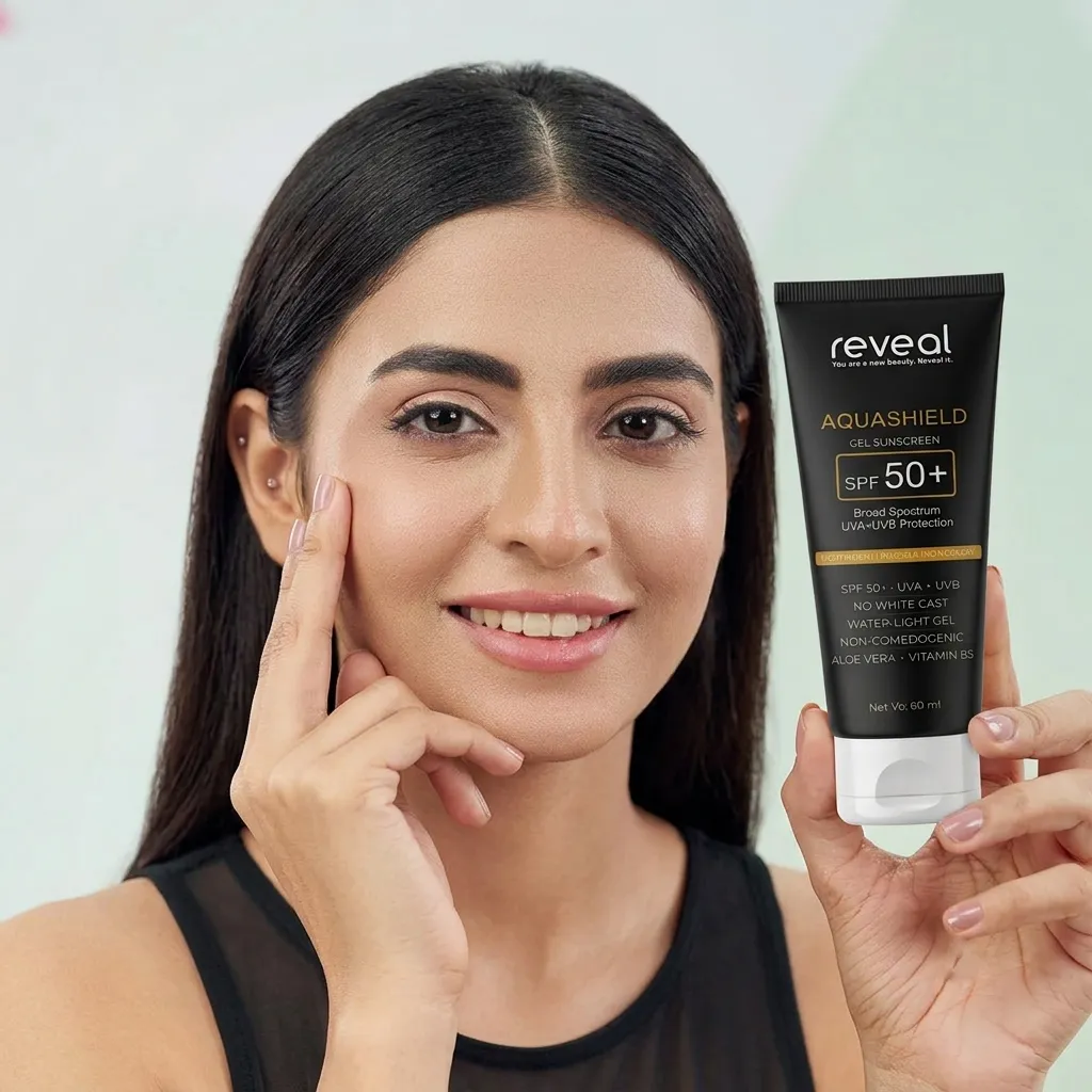 Best Gel Sunscreen in Pakistan – Reveal AquaShield SPF 50+ | No White Cast | Oily & Acne-Prone Skin - Image 10