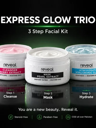 SalonGlow Express Glow Trio – 3 Step Facial Set